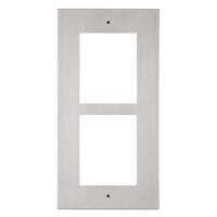 2N IP Verso  flush frame 2 modules silver