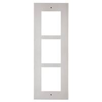 2N IP Verso flush frame 3 modules silver