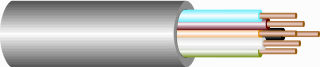 NetcamCenter Signal cable 2 core stiff 0.8 mm