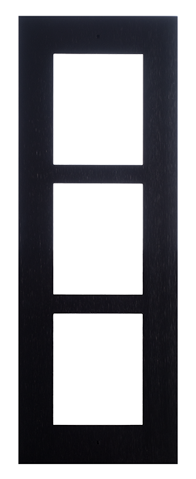 2N IP Verso flush frame 3 modules black