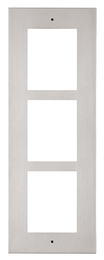 2N IP Verso flush frame 3 modules silver