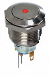Apem Illuminated stainless steel push button
